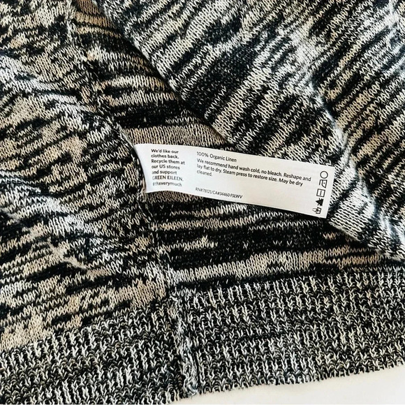 Eileen Fisher Organic Linen Twisted Block Cardigan | S - Picture 4 of 7